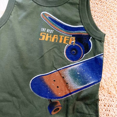 Conj. Regata The Best Skater e Bermuda - Verde Musgo